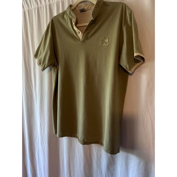 Camel Embroidered Shirt XL - Made in Egypt - Vintage Style Cotton Polo - Picture 4 of 9